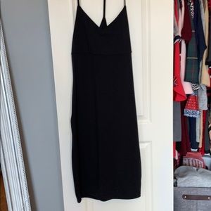 Long black tank top dress